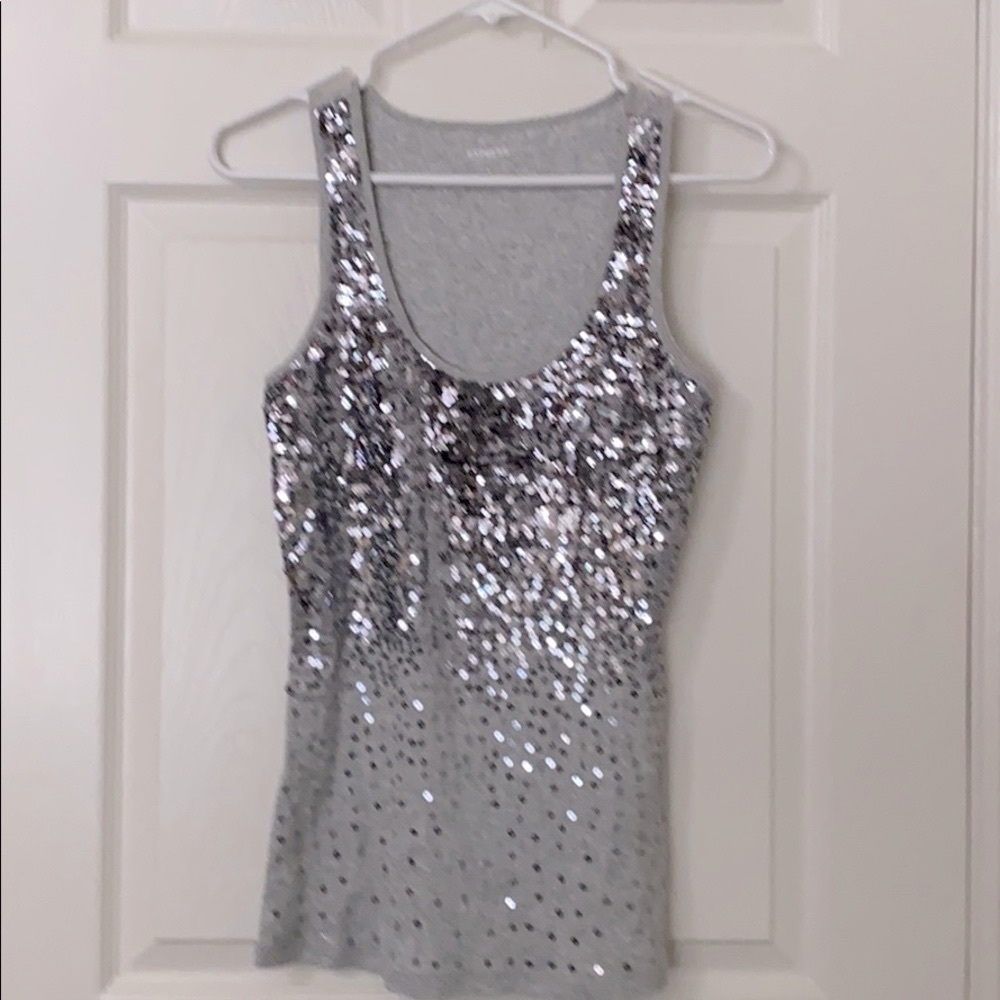 Express Sparkly Sequins Tank Top